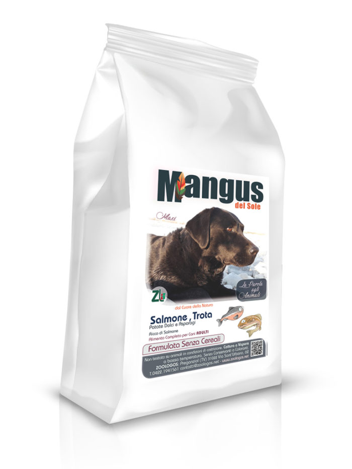 Mangus del Sole - Dog Grain Free Large Breeds Salmone Trota. 12kg